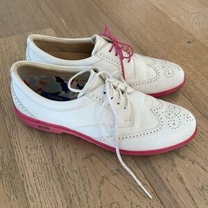 Ecco Golf Classic Golf Hybrid Golf Shoe Womens White Pink Size 40